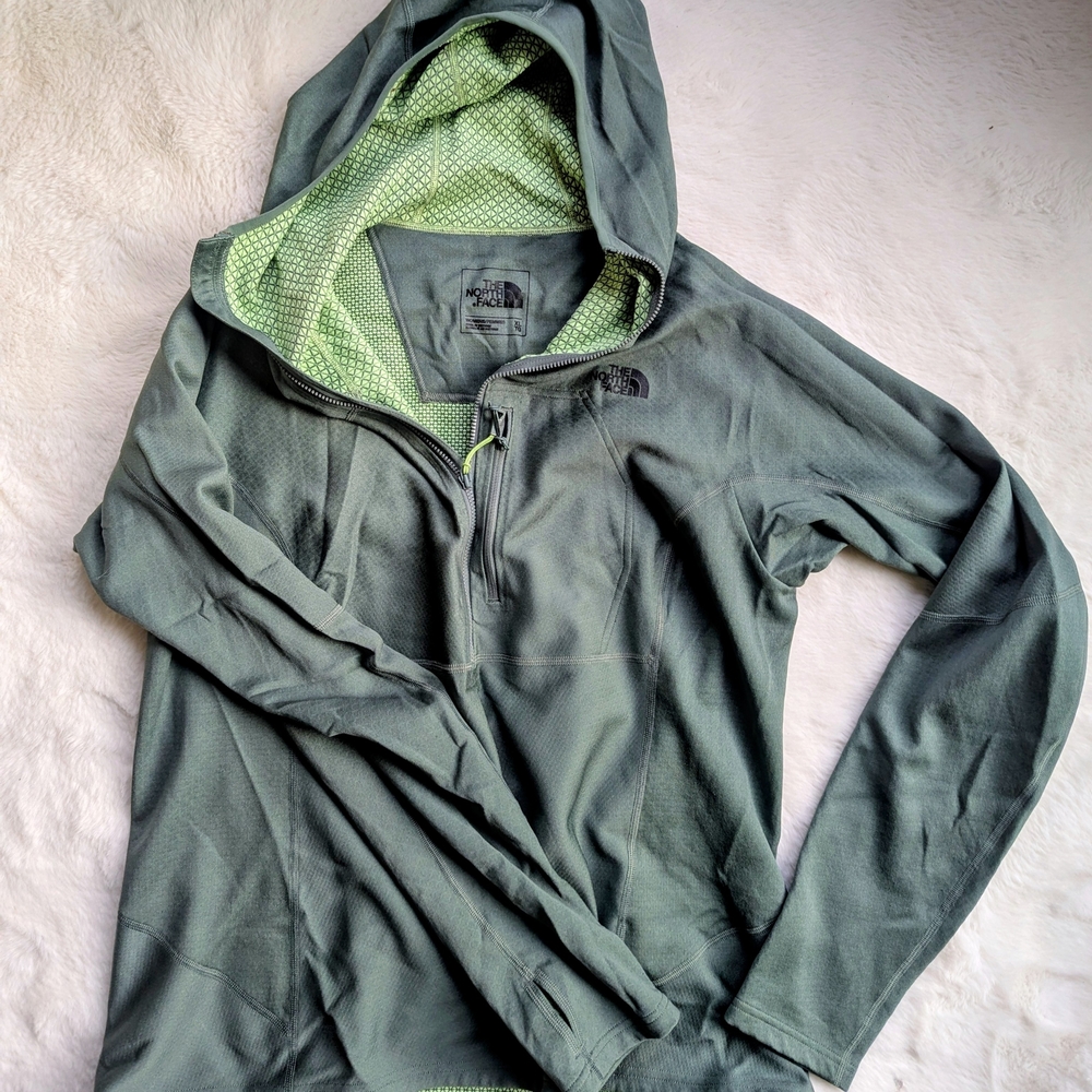 The North Face Olive Green Hooded Jacket